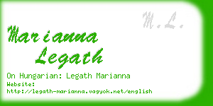 marianna legath business card